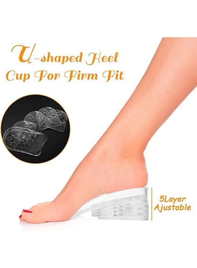 Hidden silicone insole for height increase and heel pain relief - adjustable layered design - Image 2